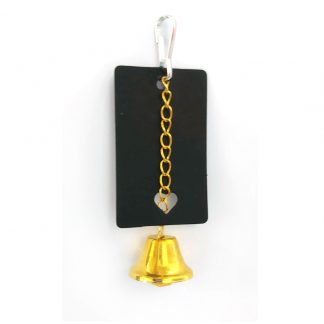 Дзвіночок для папуг на ланцюжку золото