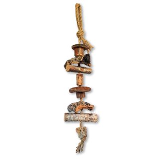 Іграшка для папуг з кокосом і корком