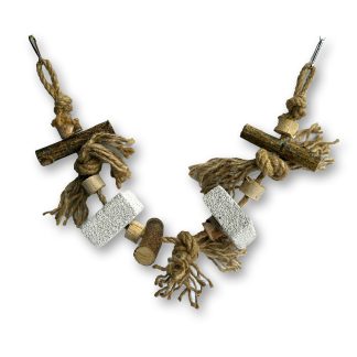 Іграшка Гойдалка з пемзою і джутовим канатом