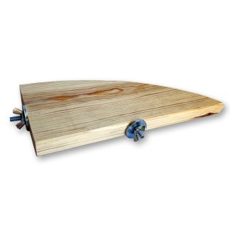 Поличка кутова на клітку дерев’яна