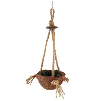 Гніздо із Кокоса для пташок на джутовій мотузці