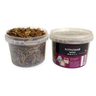 Білковий Мікс висушені комахи для птахів, гризунів, рептилій та риб