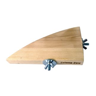 Поличка кутова на клітку дерев’яна 18 см