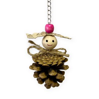 Іграшка Лялька-Шишка для папуг та гризунів